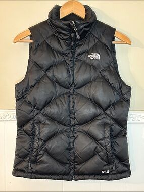 The North Face Black Quilted 550 Down Vest - Women's